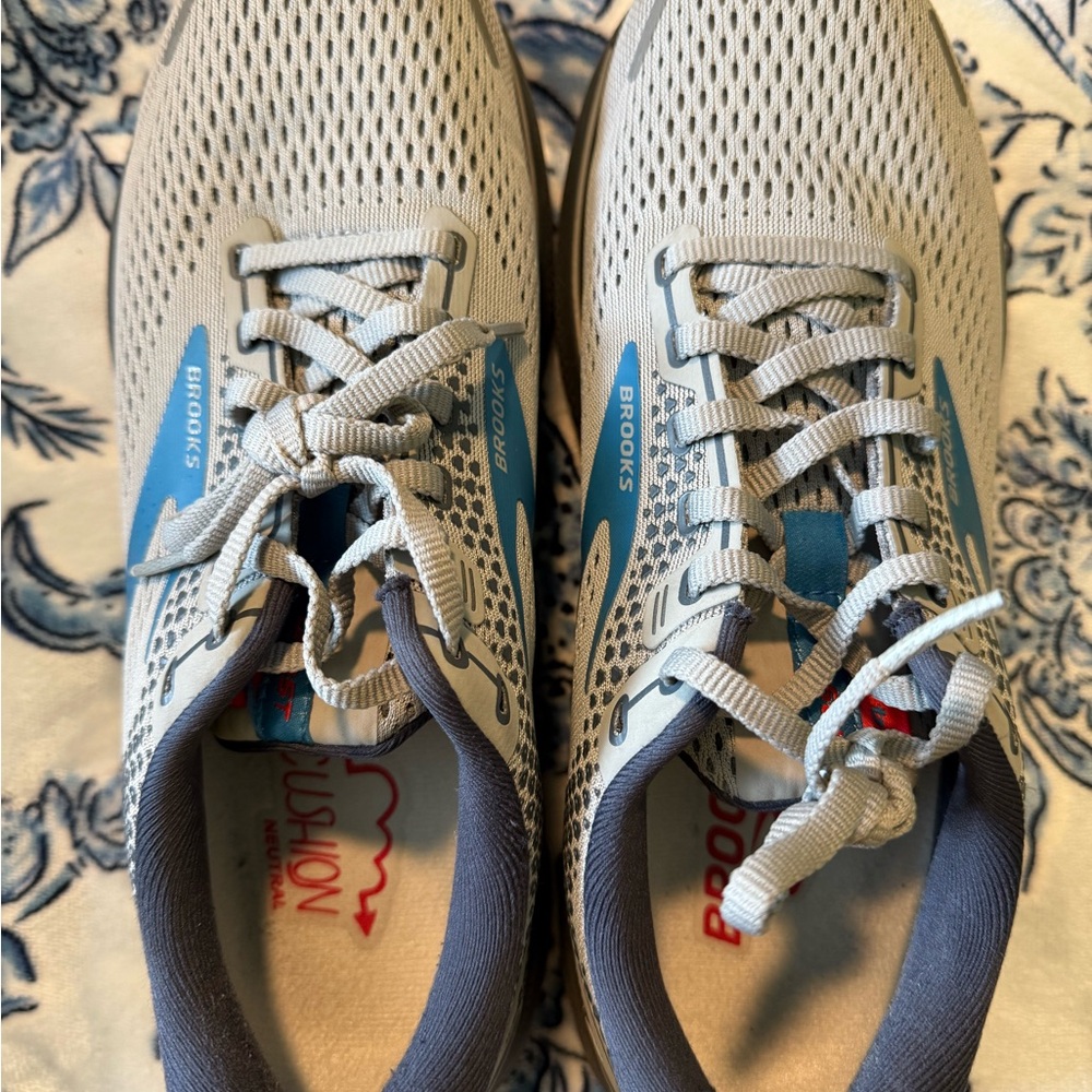 Men’s Brooks Ghost 14 Gray and Blue Running Shoes
